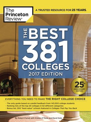cover image of The Best 381 Colleges, 2017 Edition